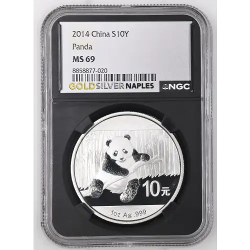 2014 - 1oz Panda Silver Coin - China 10Yn - NGC MS69 (S18A-B22)